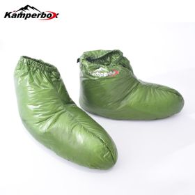 Kamperbox Down Slippers Down Socks Camping Down Boots Sleeping Bags Camping Down Socks AQ3 (Color: Green)