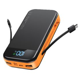 Comes With A 2-wire Digital Display Super Fast Charging Power Bank (Color: Orange)