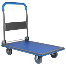660 Lb Folding Foldable Trolley Unavailable Platforms- Welfel , Temu (Color: Blue)
