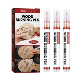 Scorch Pen Marker - Wood Burning Pen, Chemical Heat Sensitive Marker For Wood And Crafts - Versatile Kit With Fine Round Tip, Bullet Tip And Obli (Option: A)